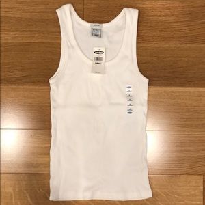 Old Navy | Tops | Old Navy White Cotton Ribbed Tank Top Size S Nwt |  Poshmark